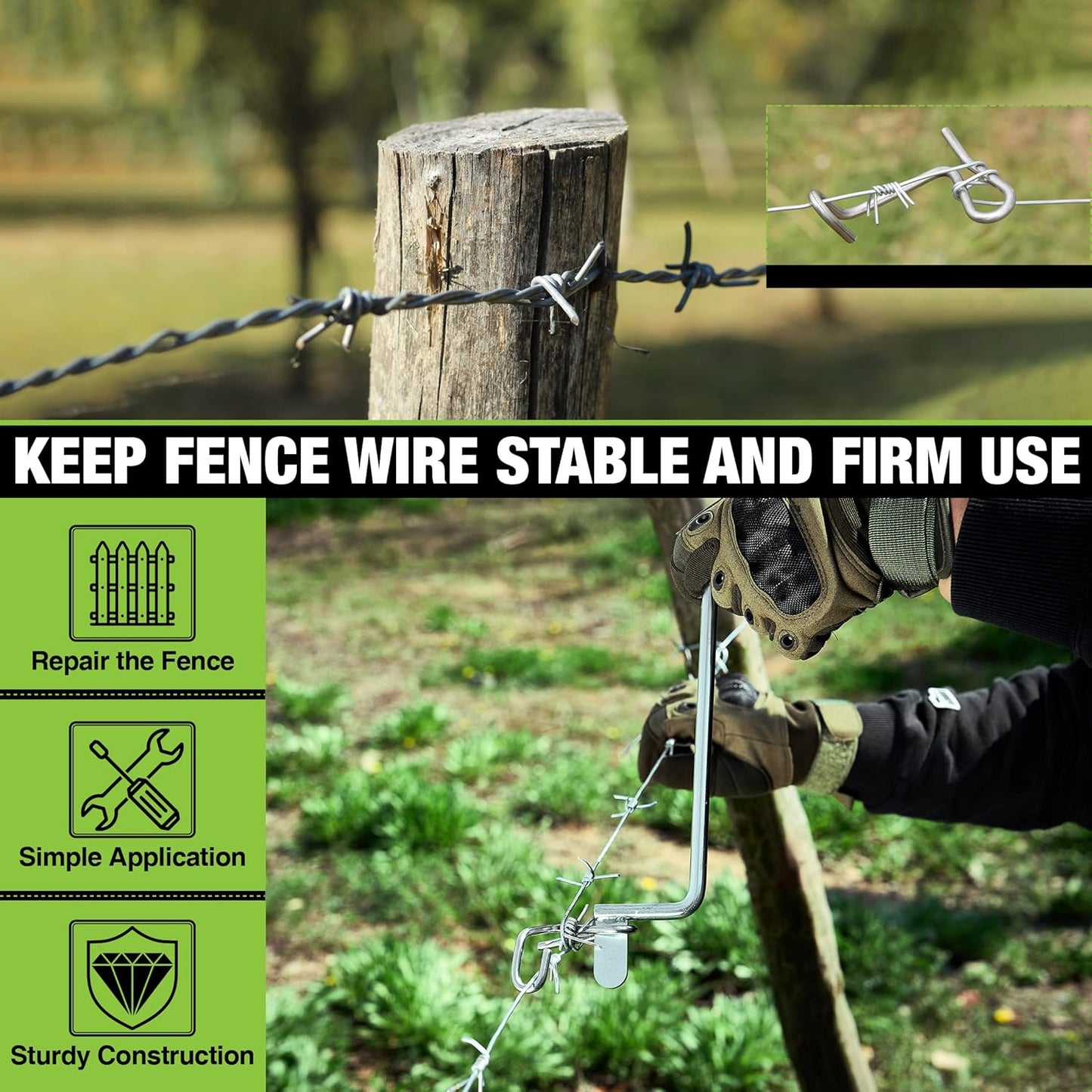 Heavy-Duty Wire Clips & Steel Tool