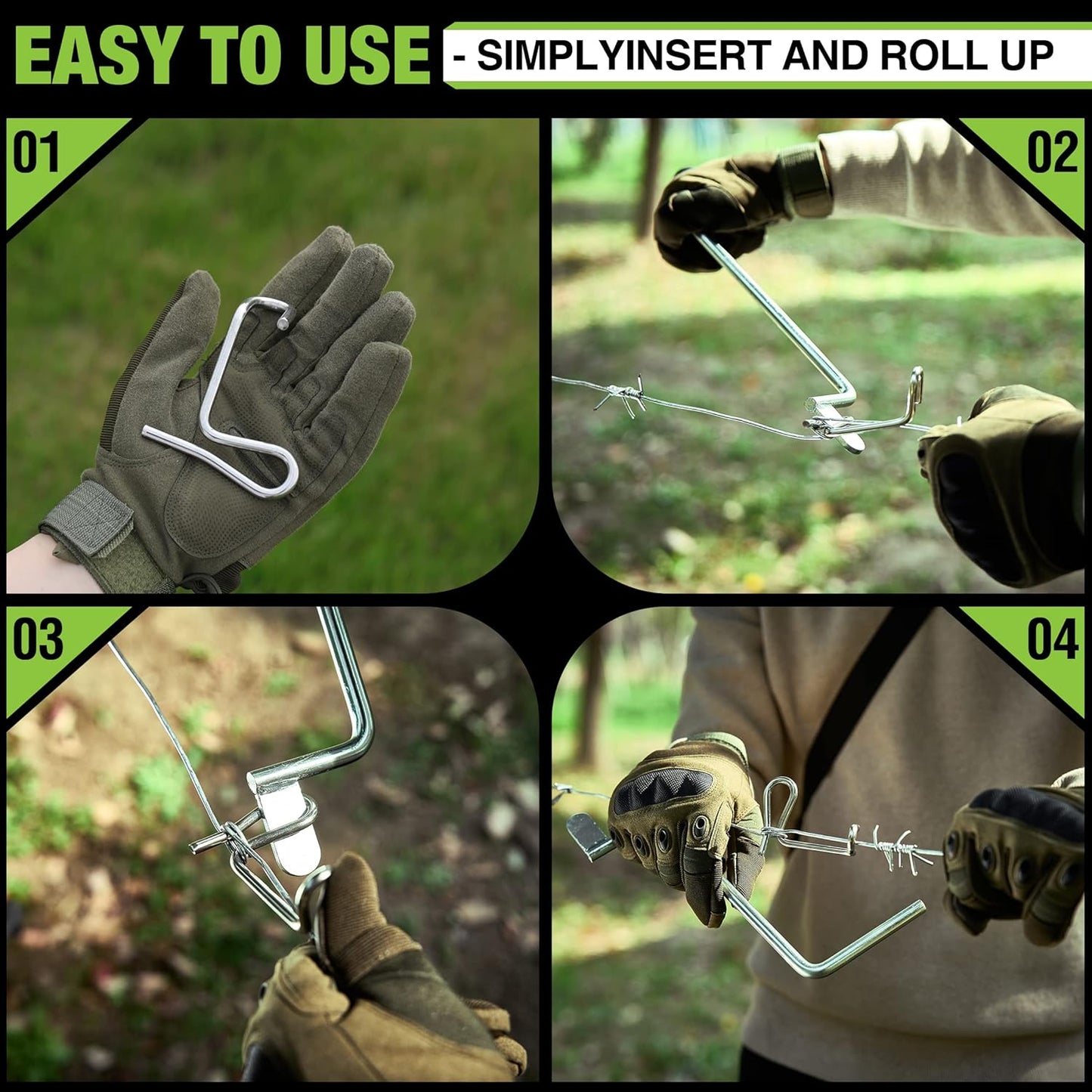 Heavy-Duty Wire Clips & Steel Tool