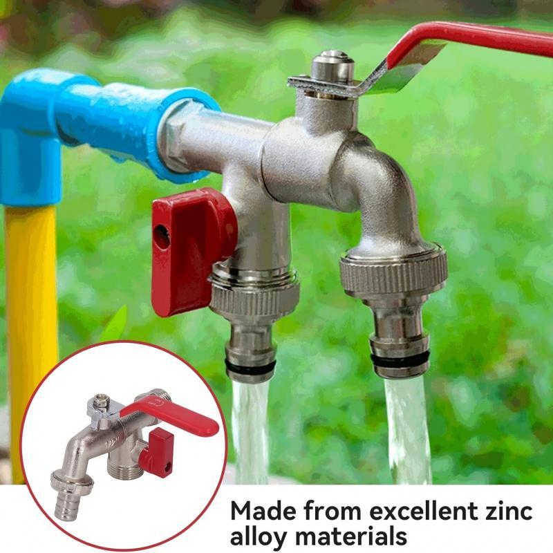 Dual-Outlet Stainless Garden Faucet – Rustproof 2-Way Tap with Quick Connect & Independent Valves