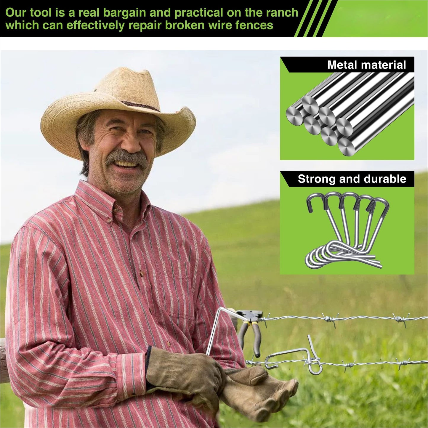 Heavy-Duty Wire Clips & Steel Tool